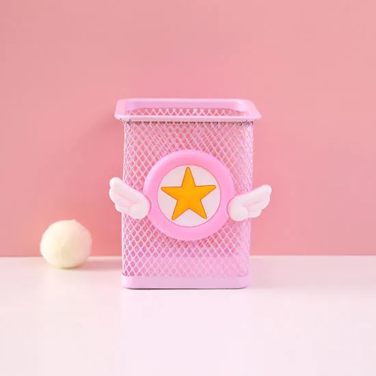 Mesh Pen Stand - Pink