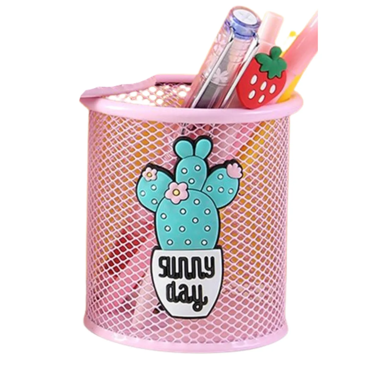 Mesh Pen Stand - Pink