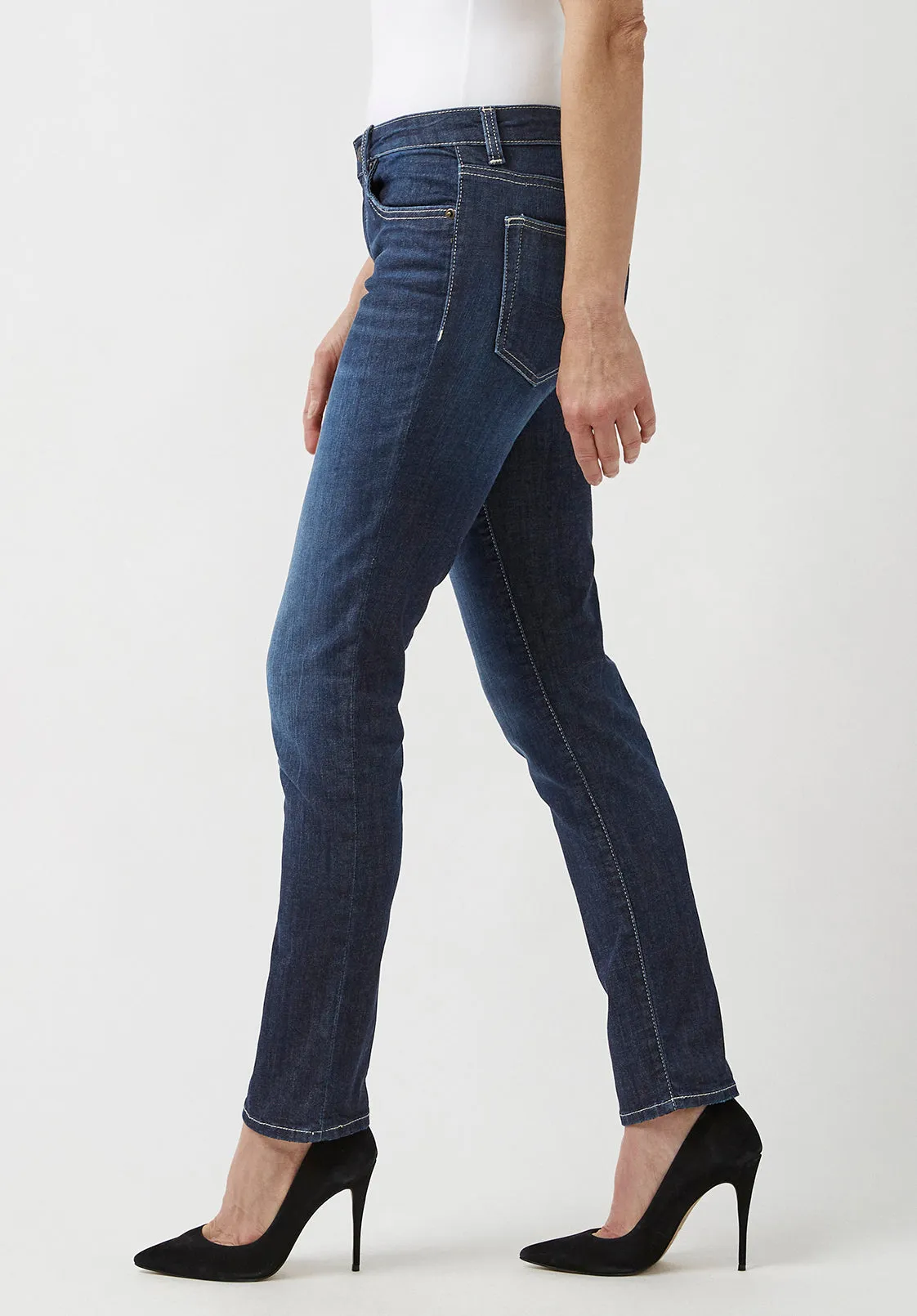 Mid Rise Slim Carrie Women's Jeans in Reckless Blue - BL15674