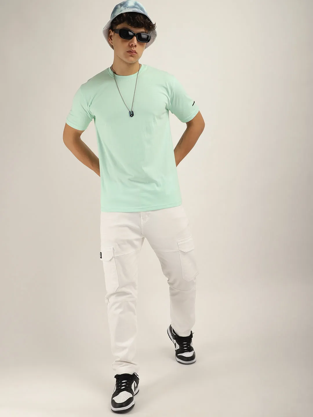 Mint Cotton Slim Fit T-Shirt