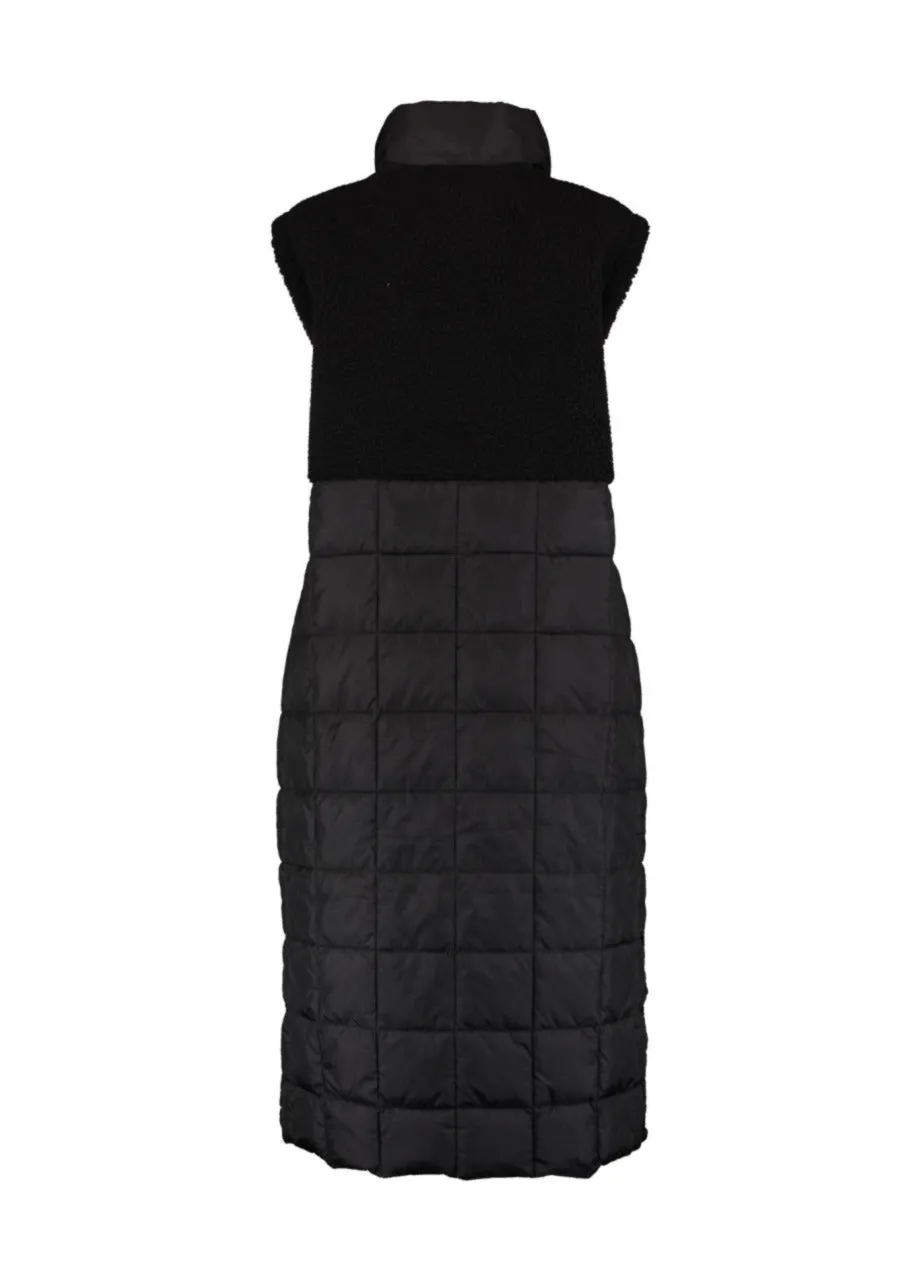 Here is an optimized title for the product: Molly Black Quilted Teddy Gilet Vest - Cozy and Stylish Layer for Women