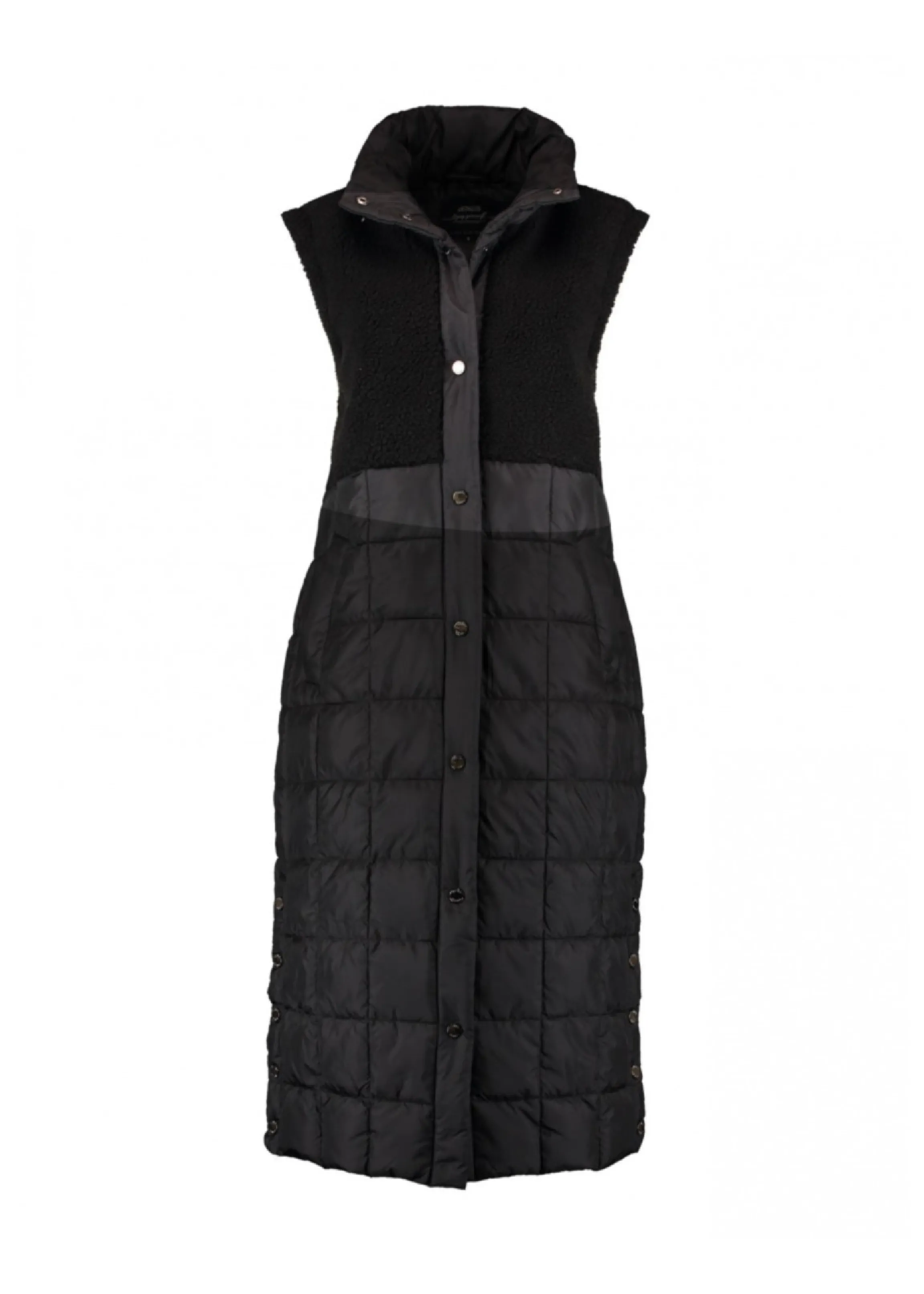 Here is an optimized title for the product: Molly Black Quilted Teddy Gilet Vest - Cozy and Stylish Layer for Women