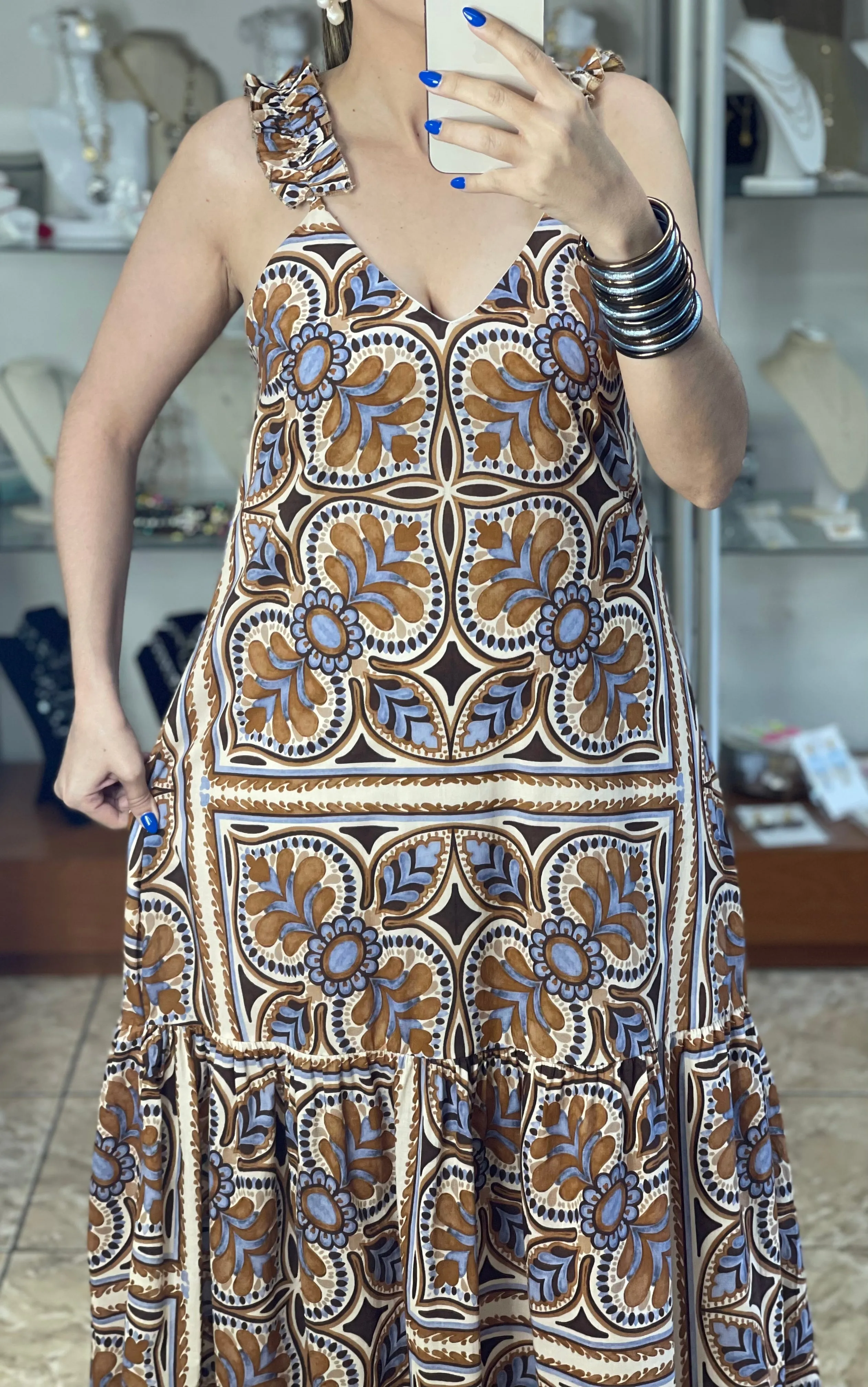 Moroccan OS Maxi Dress