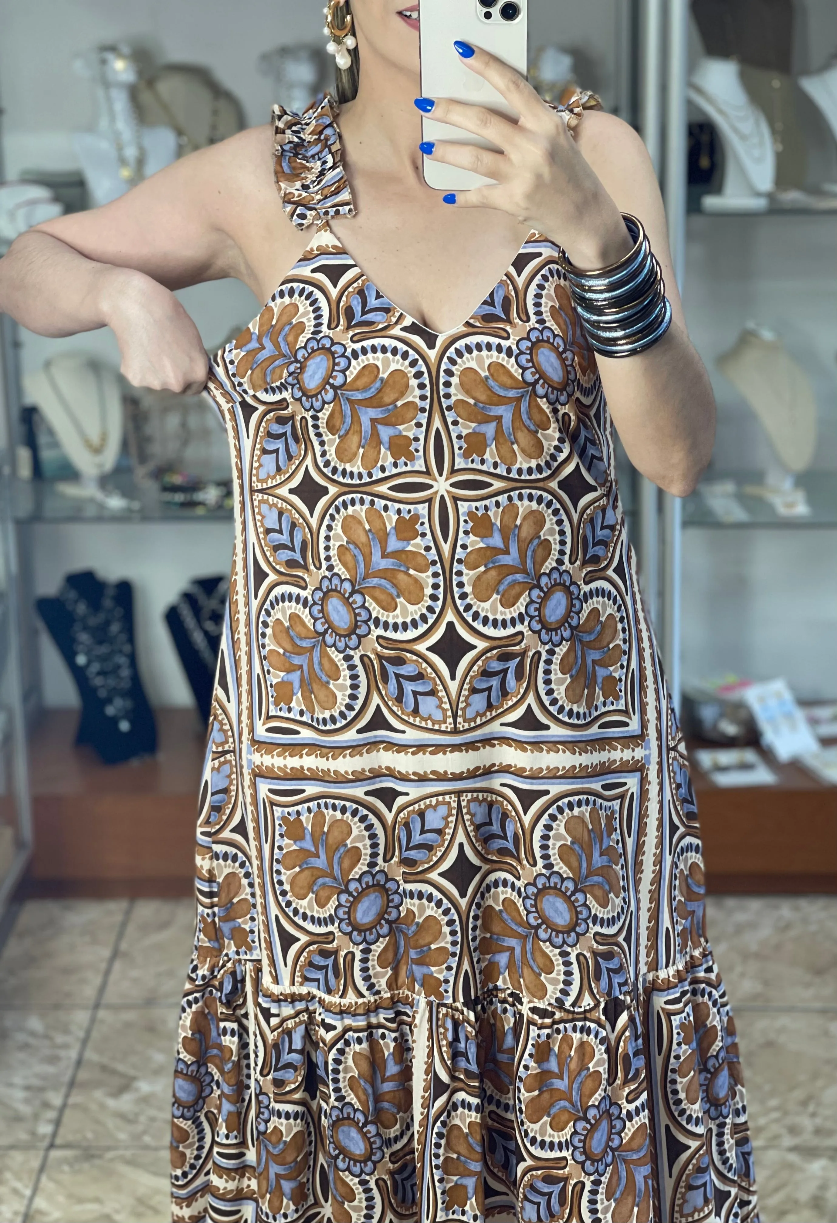 Moroccan OS Maxi Dress