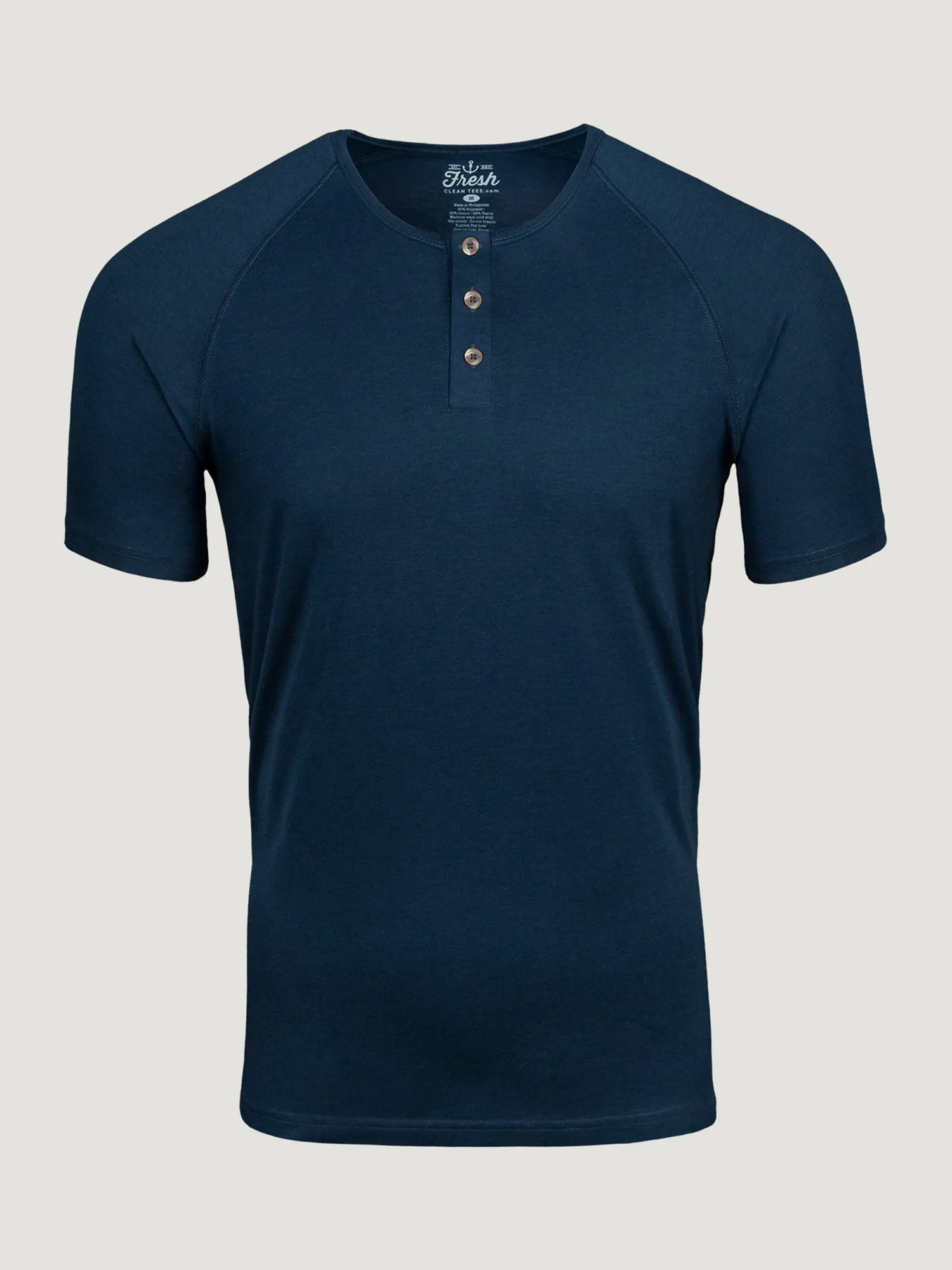 Navy Slim Fit Henley