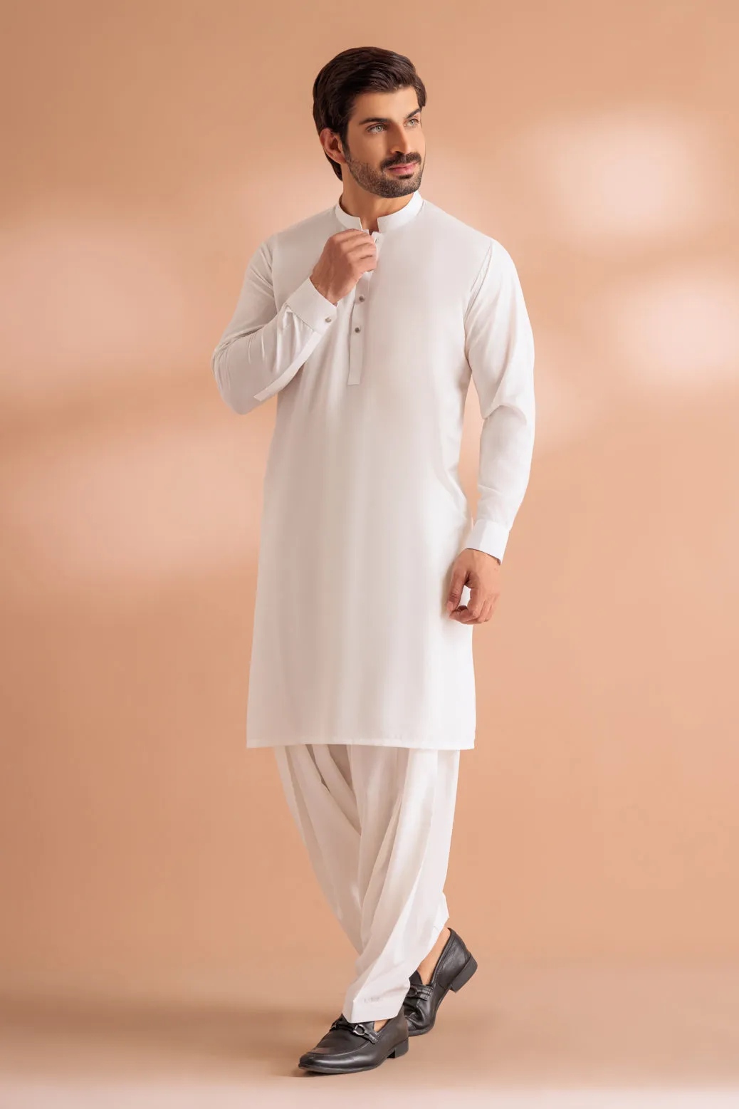 O-WHITE-BLENDED-SHALWAR SUIT - (GSBS24-004) BIN 47 M10