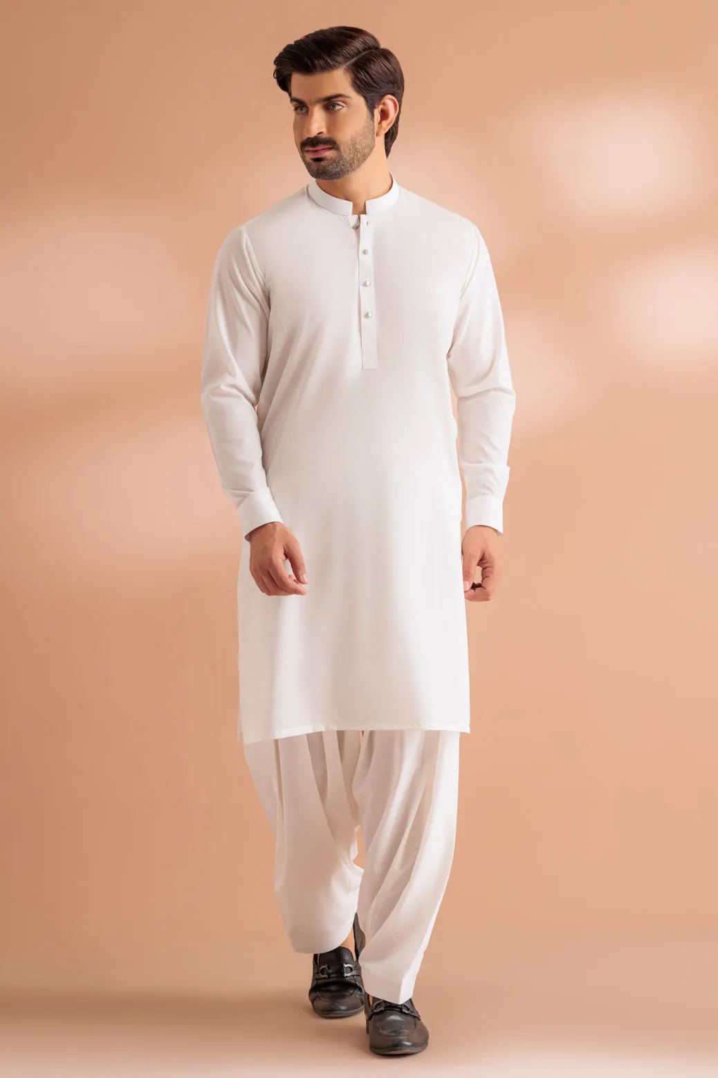 O-WHITE-BLENDED-SHALWAR SUIT - (GSBS24-004) BIN 47 M10