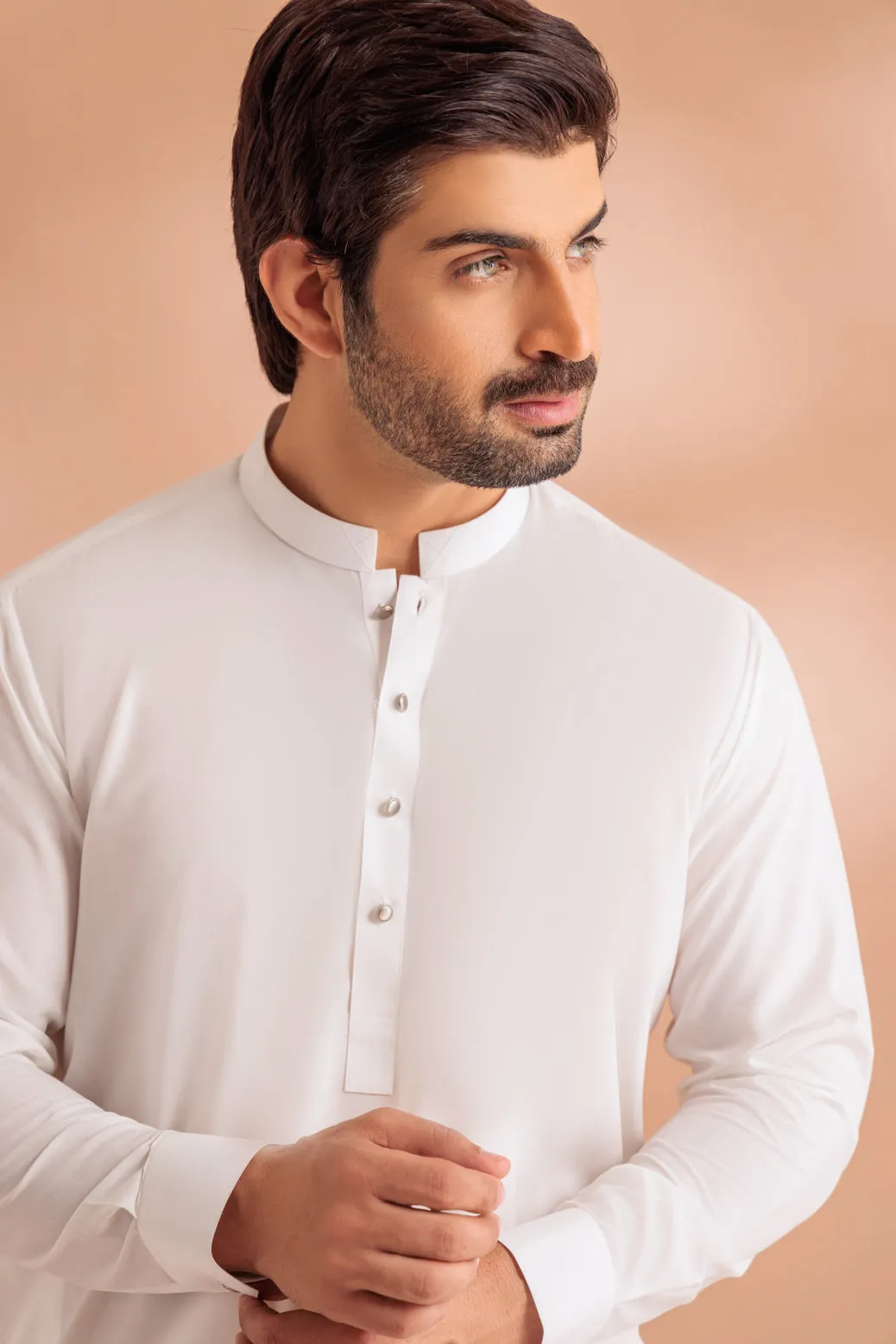 O-WHITE-BLENDED-SHALWAR SUIT - (GSBS24-004) BIN 47 M10