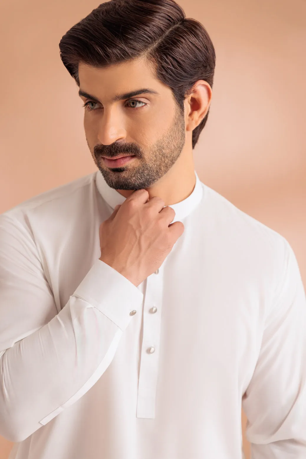 O-WHITE-BLENDED-SHALWAR SUIT - (GSBS24-004) BIN 47 M10