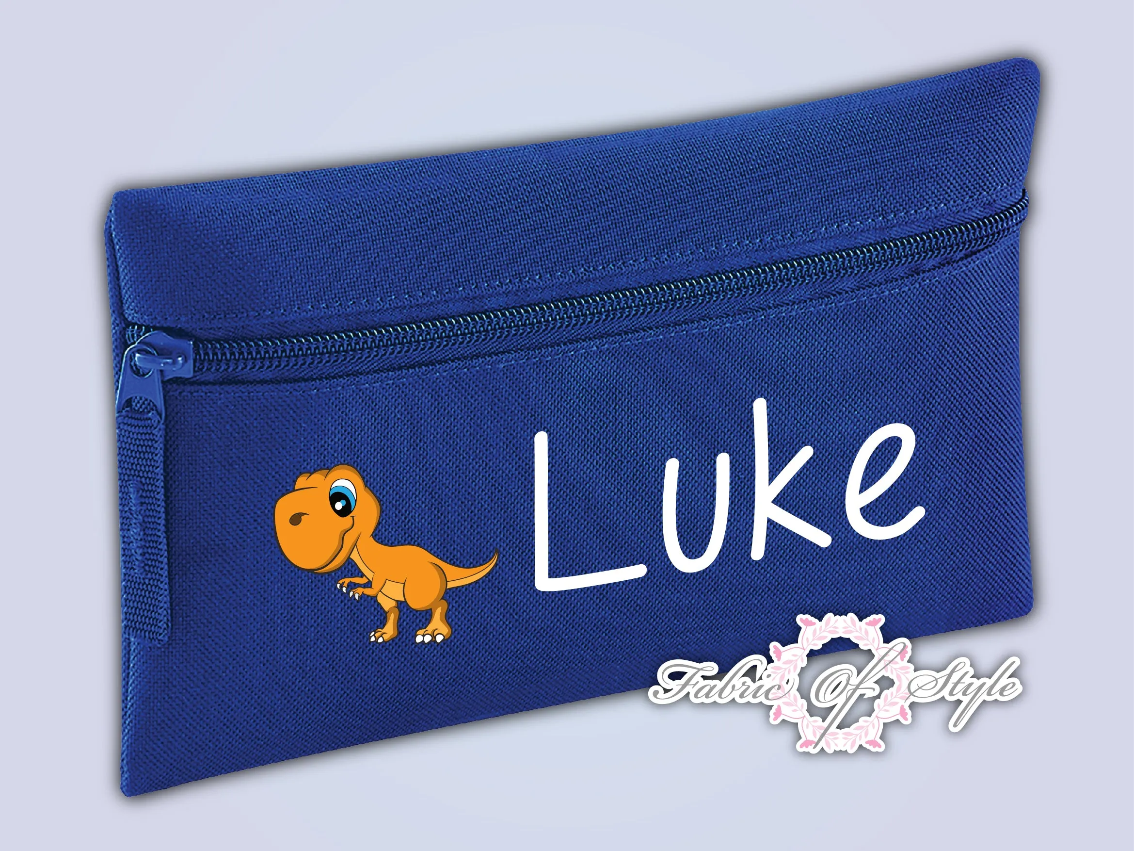 Personalised Dinosaur Pencil Case Kids Stationery Back To School Zip School Bag