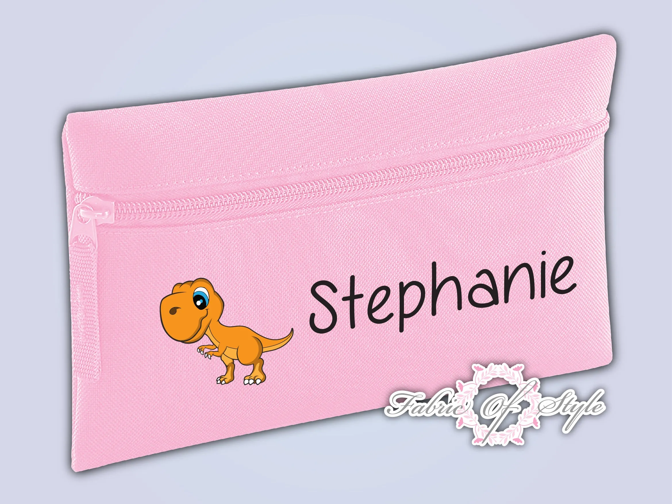 Personalised Dinosaur Pencil Case Kids Stationery Back To School Zip School Bag