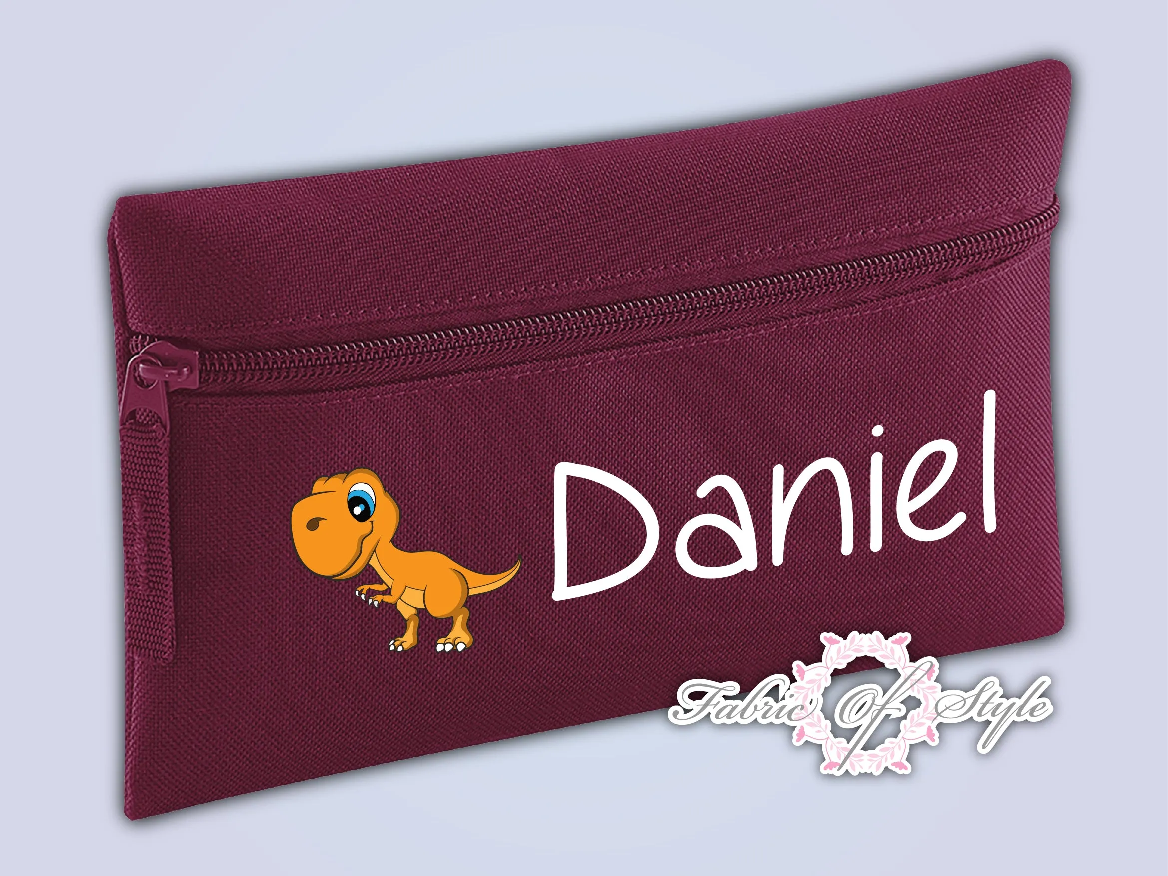 Personalised Dinosaur Pencil Case Kids Stationery Back To School Zip School Bag