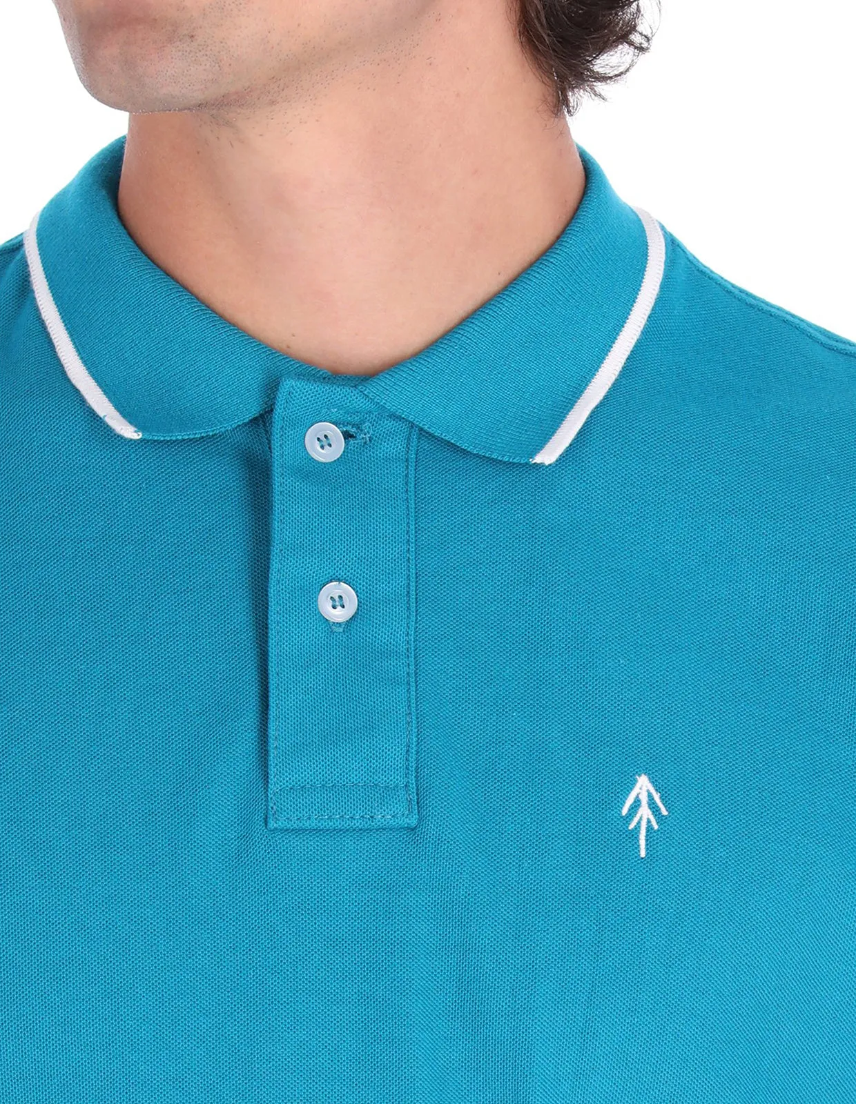 Playera Tipo Polo Regular Fit Para Hombre - Jade