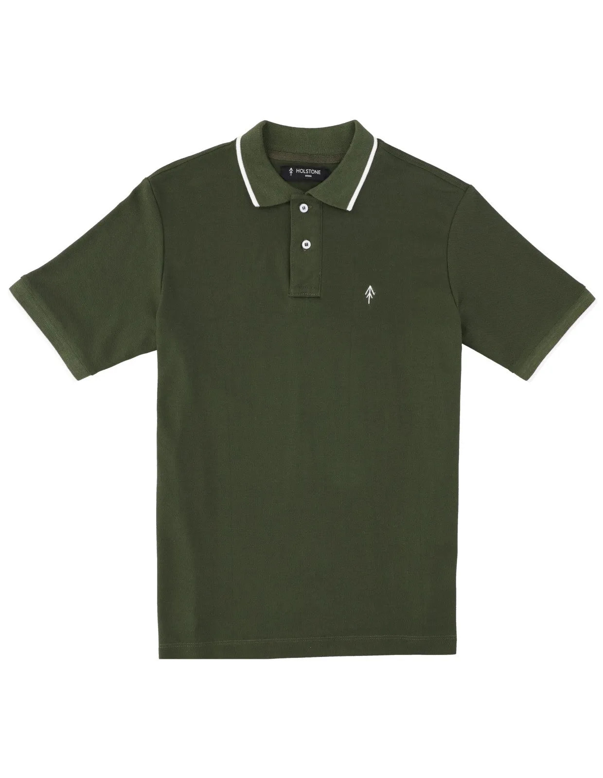 Playera Tipo Polo Regular Fit Para Hombre - Verde Militar