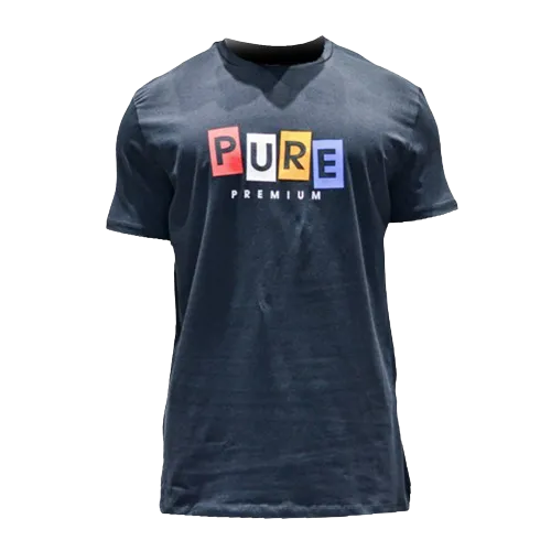 PURE PREMIUM BLOCK  T Shirt Black