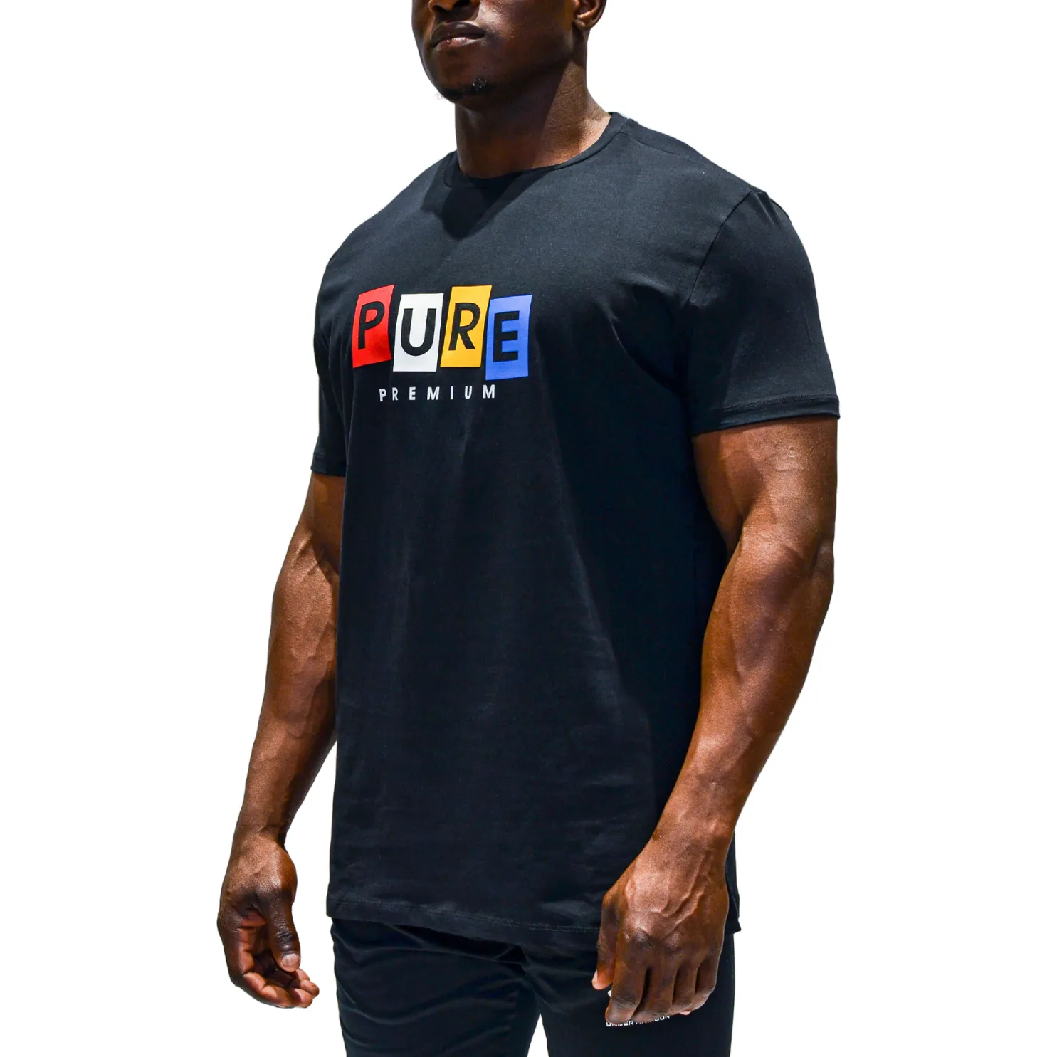 PURE PREMIUM BLOCK  T Shirt Black