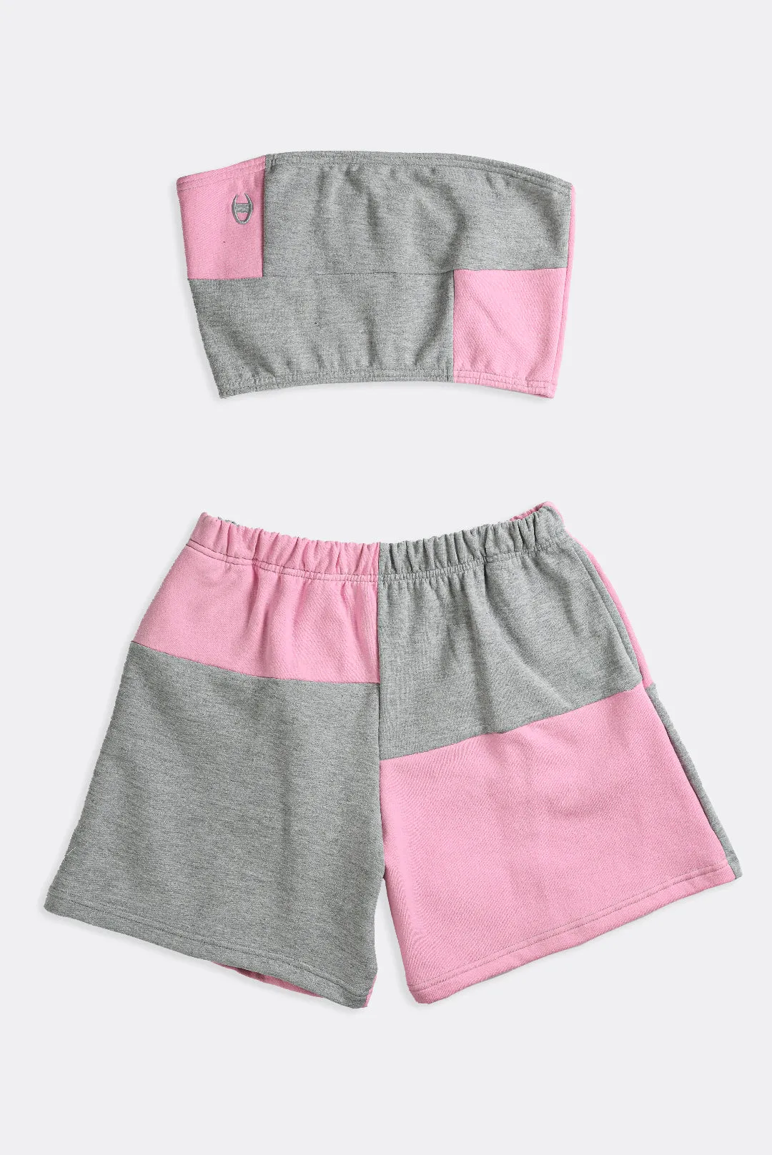 Rework Champion Patchwork Sweatshorts Set - L