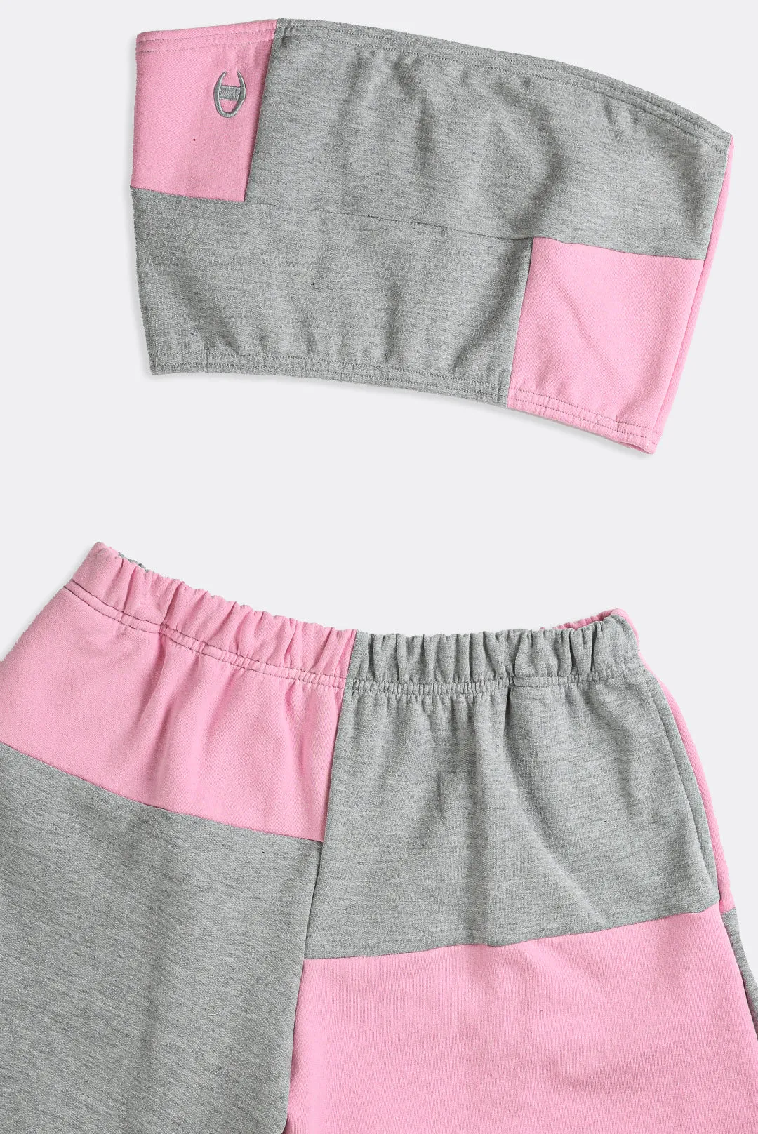 Rework Champion Patchwork Sweatshorts Set - L