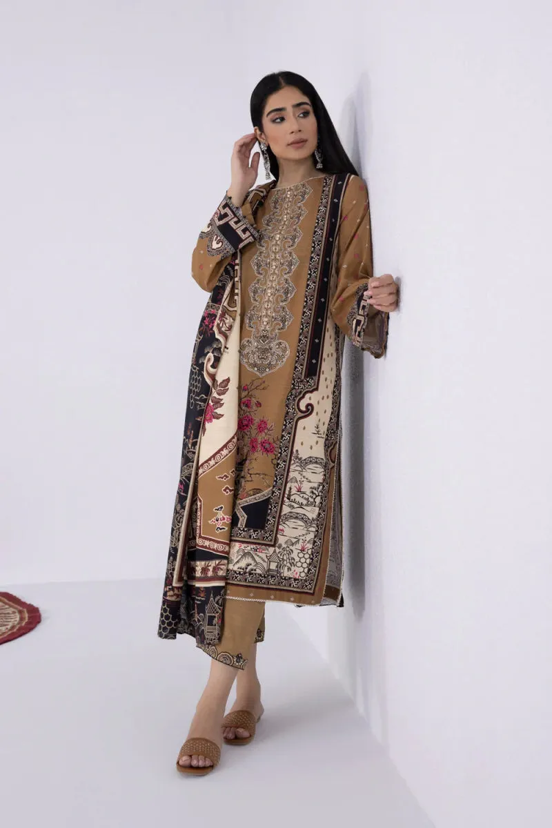 Sapphire Embroidered Khaddar 3 Piece Suit SAP105