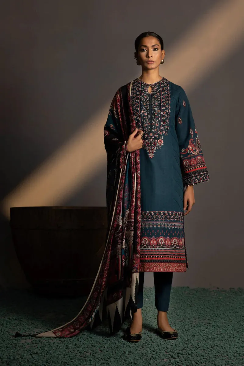 Sapphire Embroidered Khaddar 3 Piece Suit SAP109