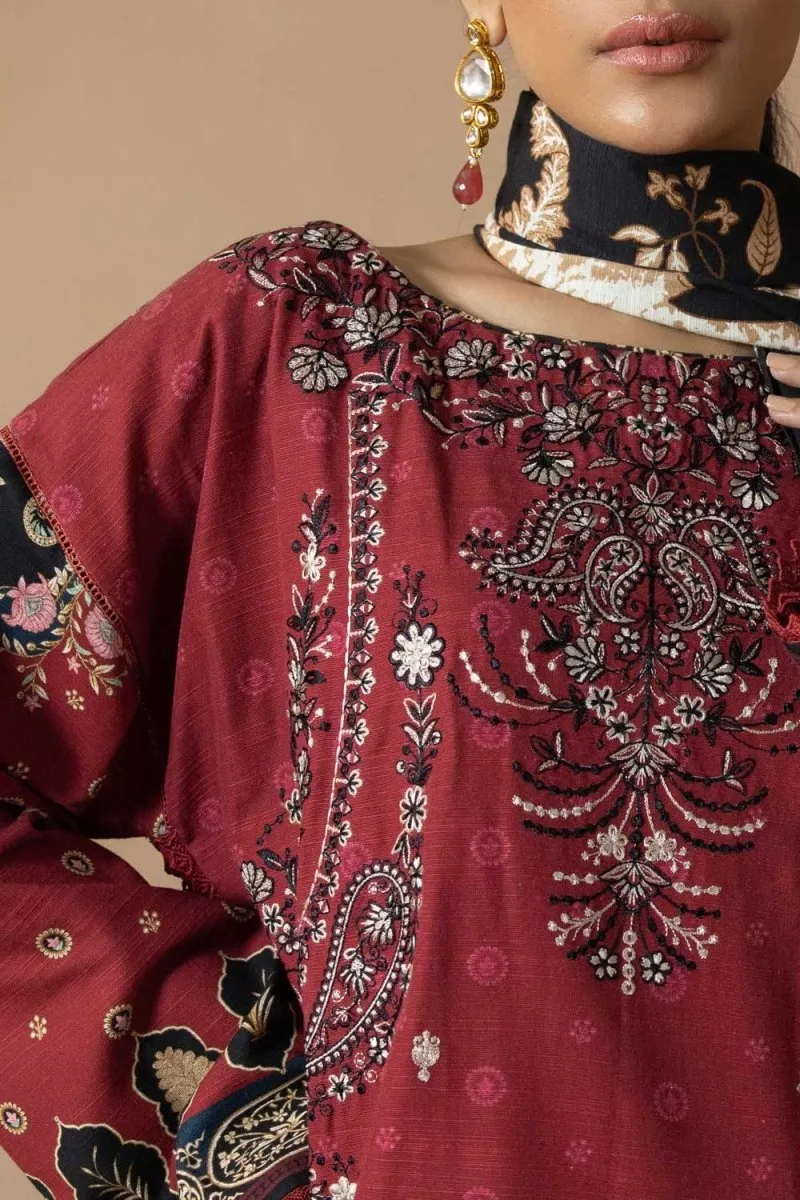 Sapphire Embroidered Khaddar Suit SAP124