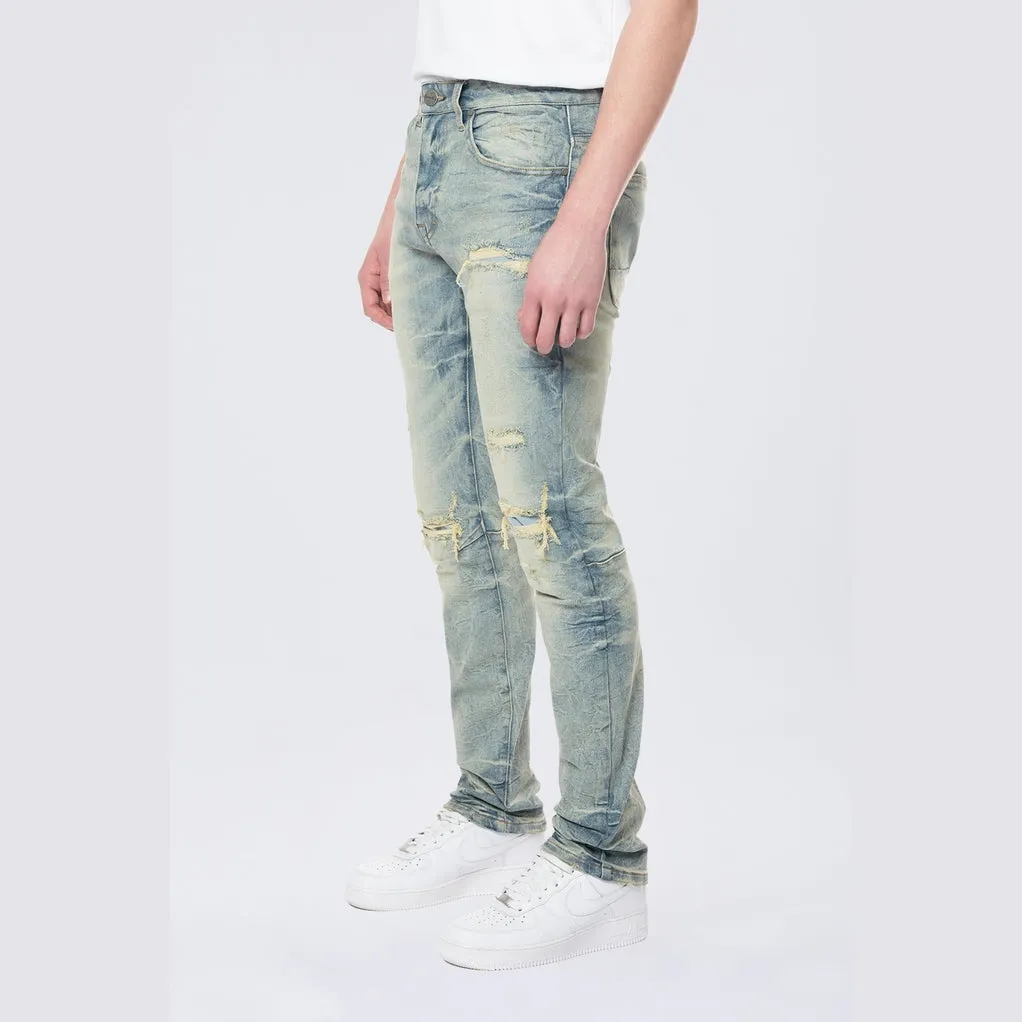 Slim Wave Effect Jeans - Mechanical Blue