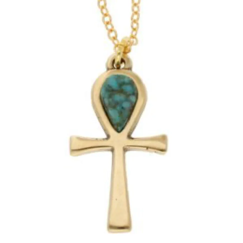 St Justin Bronze Pendant Egyptian Ankh