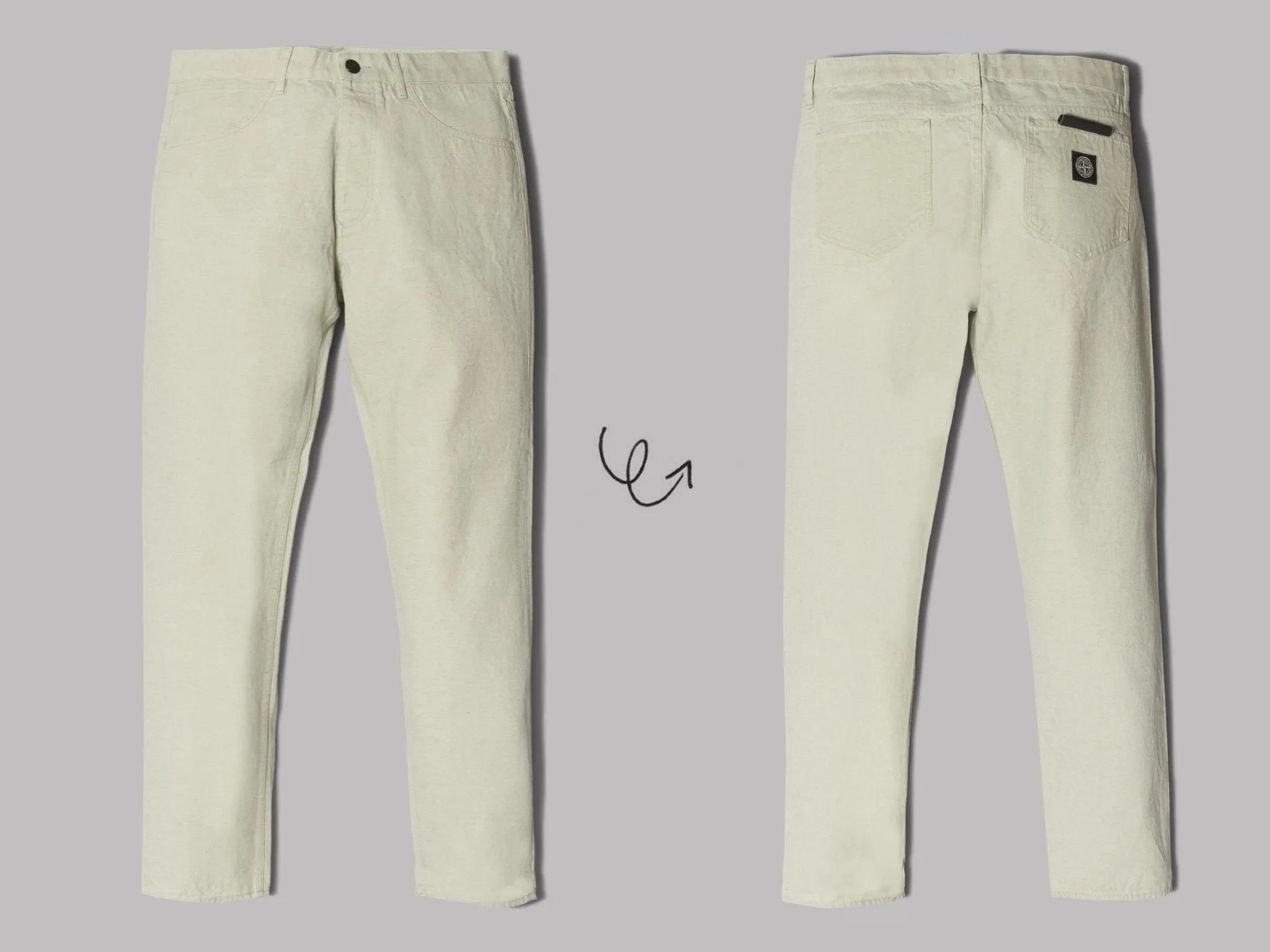 Stone Island 5 Pocket Pants (Dusty Grey)