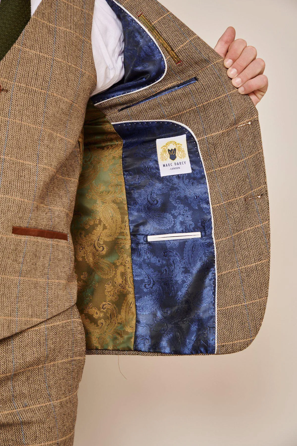 TED - Tweed Suit With MAX Navy Waistcoat