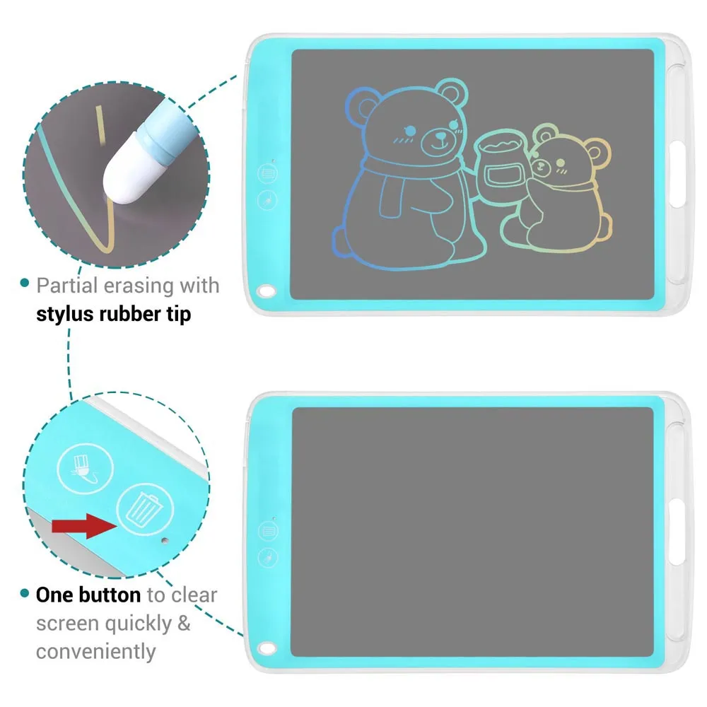 TheLAShop 10" LCD Writing Tablet Colorful Doodle Board with Stylus