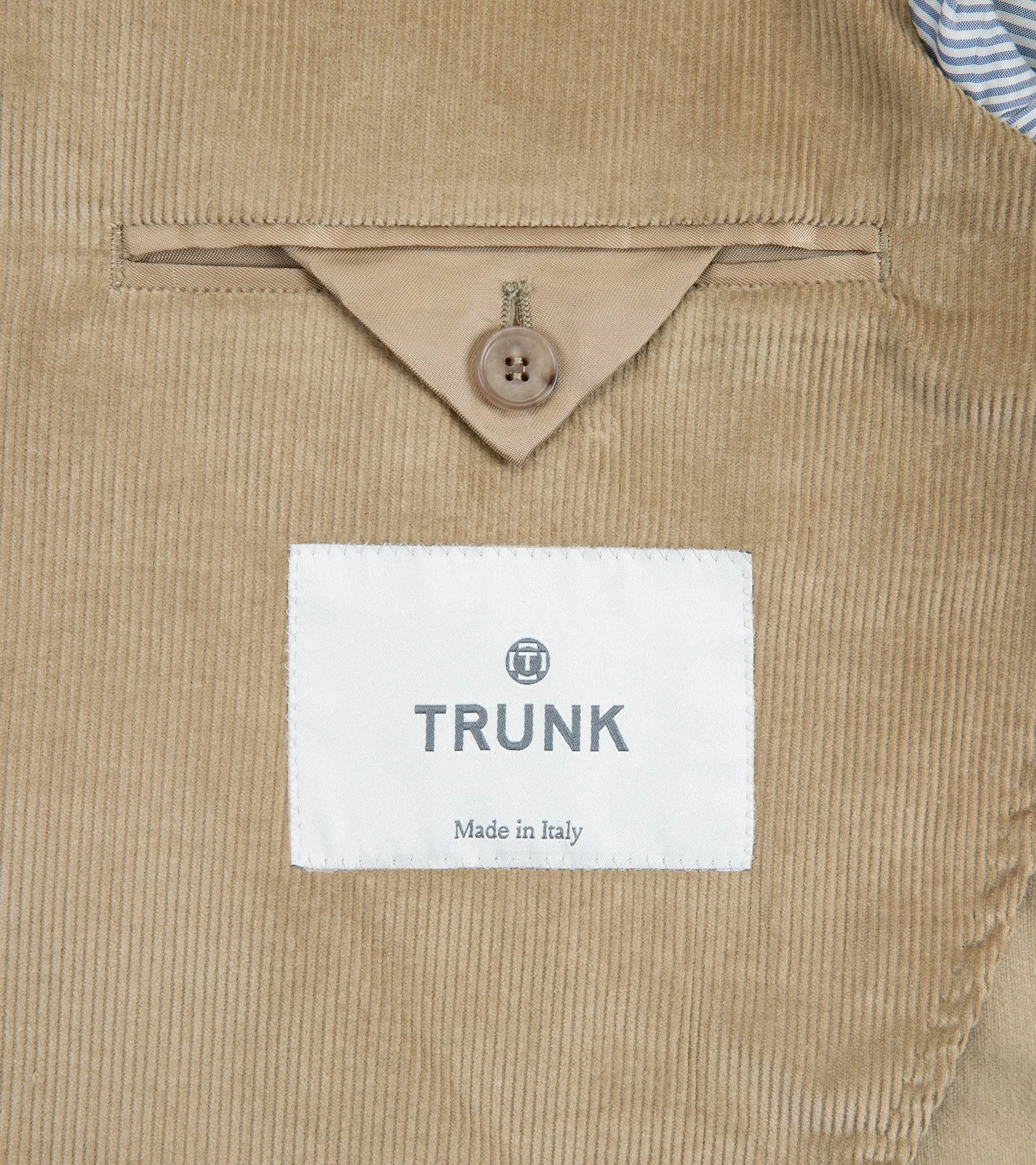 Trunk Wigmore Fine Cotton Corduroy Suit Jacket: Beige