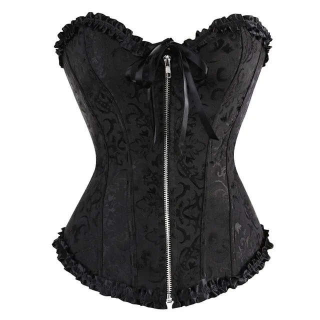 Victorian Overbust Floral Fashion Lace Corset