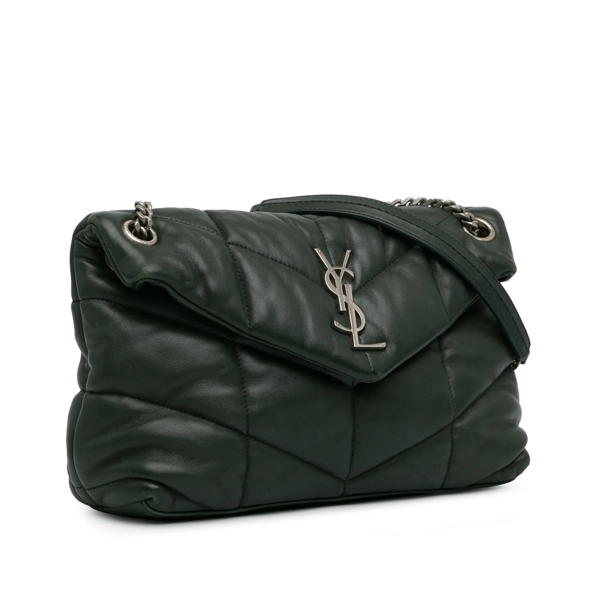 Yves Saint Laurent LouLou Puffer Small Black Lambskin